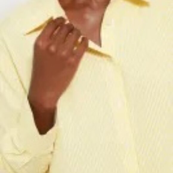 Tuckernuck Lemon Seersucker Stripe Nadine Button Down - Yellow Stripe / XL - Picture 7 of 9